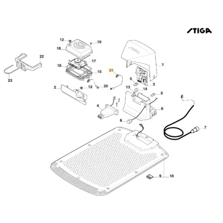 Cavo scheda gps robot rasaerba modelli A1000 A1500 ORIGINALE STIGA 122063047/0 | NewgardenParts.com