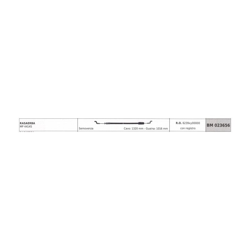 Cavo semovenza con registro MAORI rasaerba MP 4414S cavo 1320 mm guaina 1016 mm