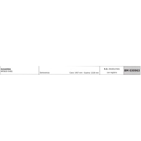 Cavo semovenza con registro MAORI rasaerba MP5819 SVBQ cavo 1457mm guaina 1218mm | NewgardenParts.com