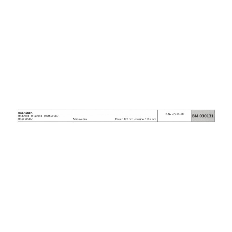 Cavo semovenza HARRY - MAORI per rasaerba HR4600SB cavo 1428 mm guaina 1166 mm