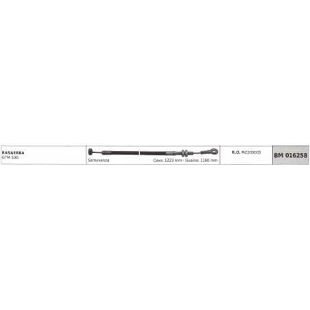 HONDA GTM 530 cable 1223 mm funda 1160 mm | NewgardenParts.com