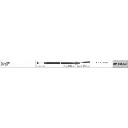 HONDA cortacésped GTM 530 cable 1311 mm funda 1212 mm | NewgardenParts.com