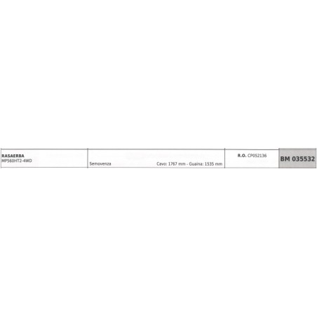 Cavo semovenza MAORI rasaerba MP560HT2-4WD cavo 1767 mm guaina 1535 mm | NewgardenParts.com