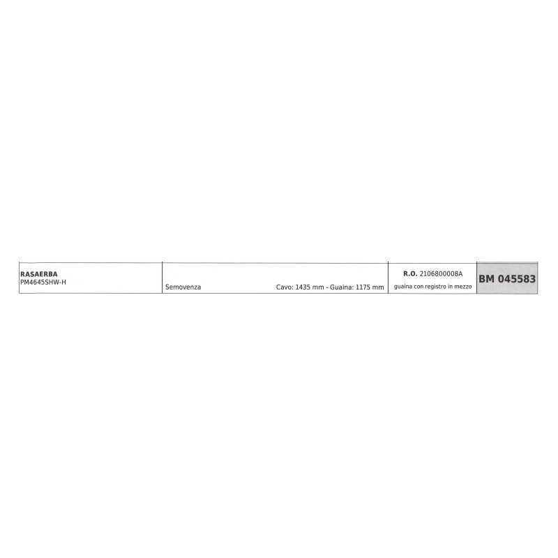 MOWOX Rasenmäher PM4645SHW-H Selbstfahrerkabel 1435mm Kabelummantelung 1175mm mit Register