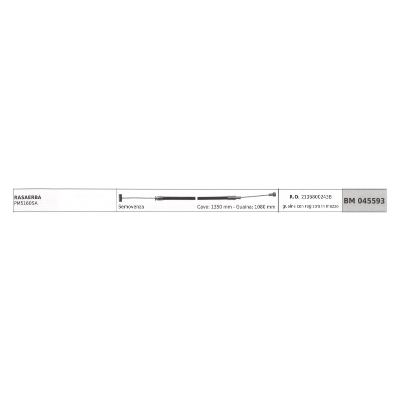 Cavo semovenza MOWOX rasaerba PM5160SA cavo 1350mm guaina 1080mm