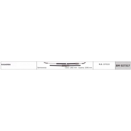 SANDRIGARDEN cable autopropulsado - SWM cable segadora 1362 mm vaina 1046 mm | NewgardenParts.com