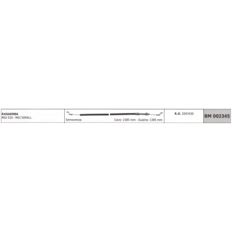 SANDRIGARDEN cortacésped MGI510 MGI500ALL autopropulsado cable 1585mm funda 1385mm | NewgardenParts.com