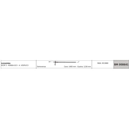 SANDRIGARDEN RCSP3 - HONDAGCV cable de la cortadora de césped 1400mm funda de cable 1230mm | NewgardenParts.com