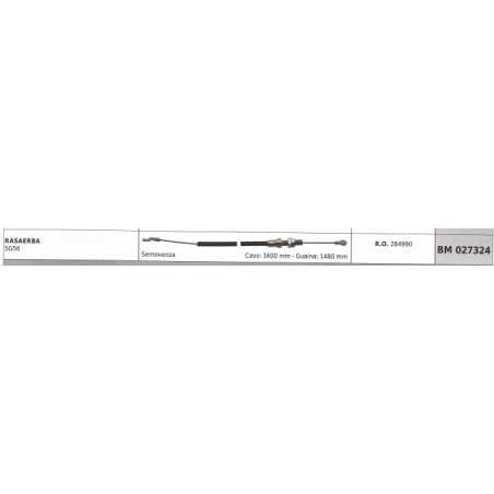 SANDRIGARDEN Mäher SG56 selbstfahrendes Kabel 1600 mm Kabelmantel 1480 mm | NewgardenParts.com