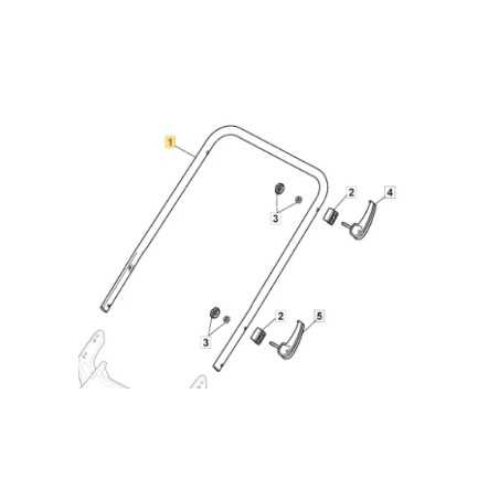 Lower handle assembly yellow ORIGINAL STIGA mower COMBI 48 381007600/1 | NewgardenParts.com