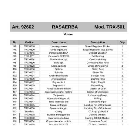TRX-0324 - CRANKSHAFT FOR 98920 ORIGINAL AMA