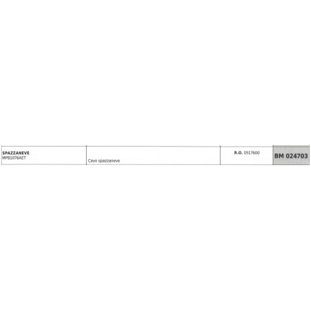 MAORI câble pour chasse-neige MPB107AET 0517600 | NewgardenParts.com
