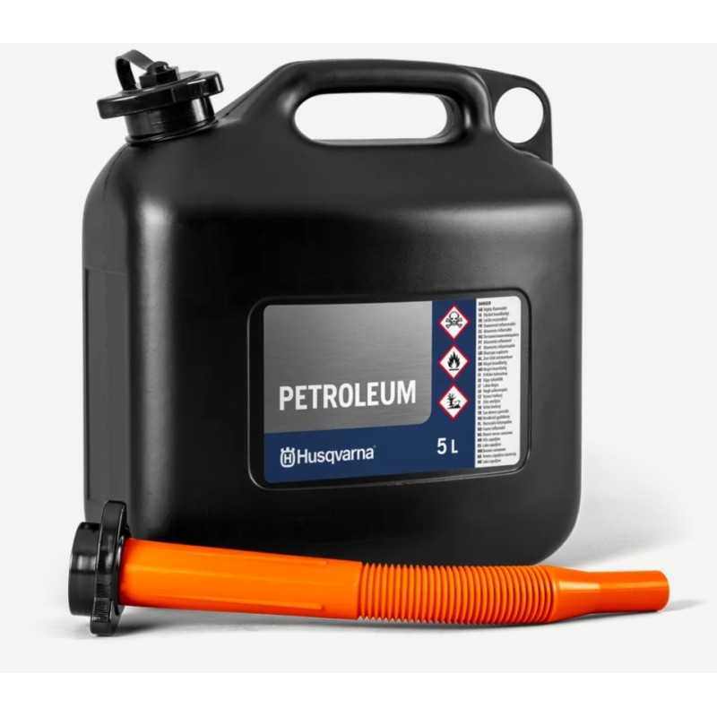 Bidon d'essence en plastique HUSQVARNA de 5 litres avec bec verseur flexible