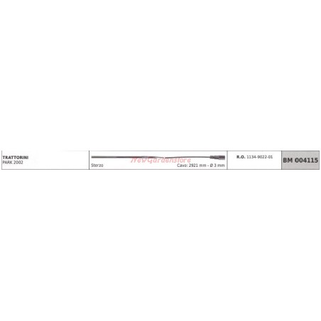 Cable de dirección GGP para tractor de césped PARK 2002 004115 | NewgardenParts.com