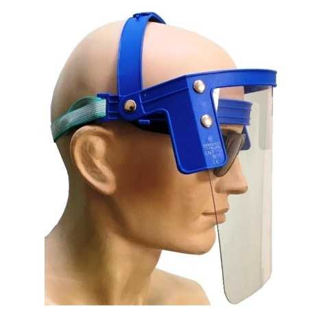 EN166 flip-up co-polyester protective visor with adjustable upper strap | NewgardenParts.com