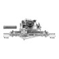 Complete traction gearbox for MAORI Rider MP824M 034905 lawn tractor