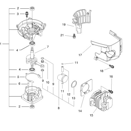 ORIGINAL ECHO CRANKSHAFT ECRA011000223 | NewgardenParts.com