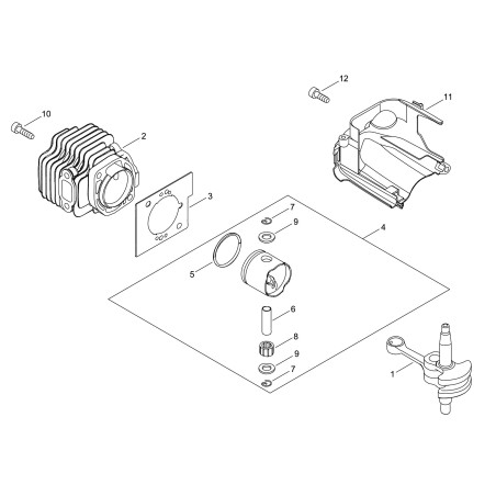 ECHO COMPLETE CRANKSHAFT ECRA011001180 ORIGINAL | NewgardenParts.com