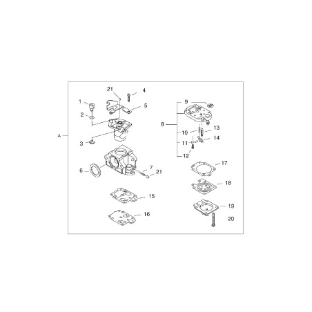 ORIGINAL ECHO WYK/EX257 CARBURETOR ECRA021001550 | NewgardenParts.com