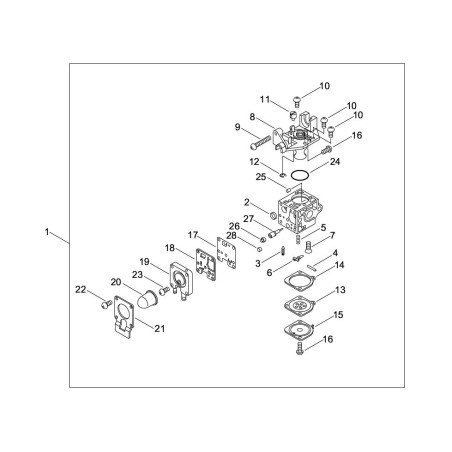 ORIGINAL ECHO ZAMA RB-K94 CARBURETOR *T.I.09-395 ECRA021001742 | NewgardenParts.com