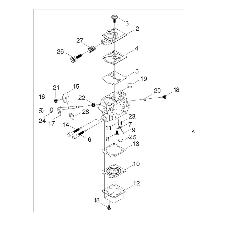 CARBURADOR WT-1046 ECRA021003840 ORIGINAL ECHO