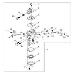CARBURETOR FOR CS281WES ECRA021004290 ORIGINAL ECHO | NewgardenParts.com