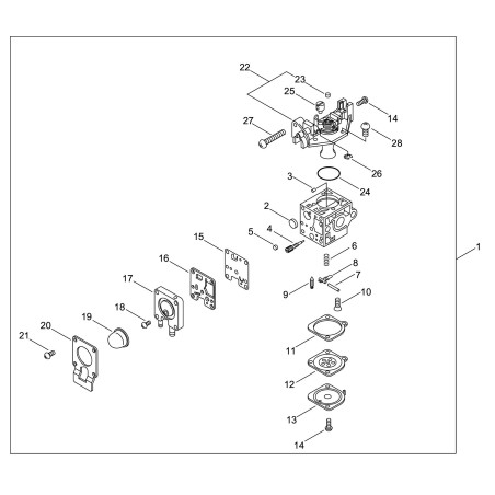 CARBURETOR ZAMA RB-K113*T.I.19-674 ECRA021005101 ORIGINAL ECHO | NewgardenParts.com