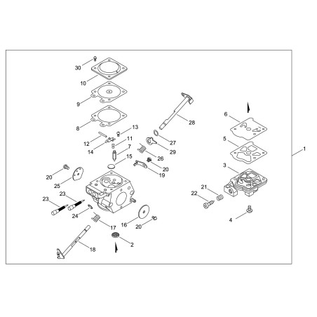 CARBURETOR COMPL. FOR CS3510ES ECRA021005280 ORIGINAL ECHO | NewgardenParts.com