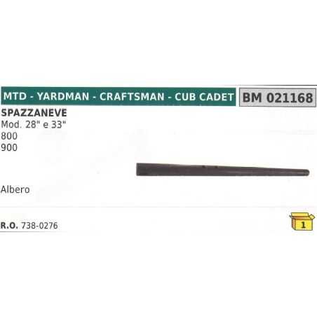 Arbre de chasse-neige MTD - YARDMAN - CUB CADET 800 - 900 mod. 28" - 33" - 738-0276 | NewgardenParts.com