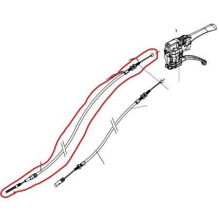 Cavo trasmissione motocoltivatore modelli BRIK1S ORIGINALE EMAK 68310113R | NewgardenParts.com