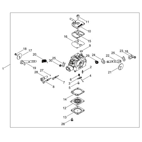 ORIGINAL ECHO CARBURETOR FOR CS4920/493 ECRA021005560 | NewgardenParts.com