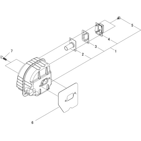 Kompletter Schalldämpfer ECRA030000780 Original Echo | NewgardenParts.com