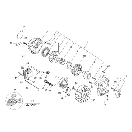 DÉMARREUR COMPLET ECHO ORIGINAL ECRA051000571 | NewgardenParts.com