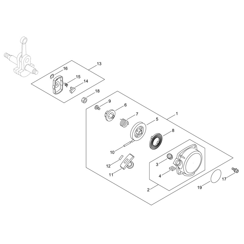 AVVIAMENTO COMPL. SRM300ES/PPT300ES ECRA051001212 ORIGINALE ECHO
