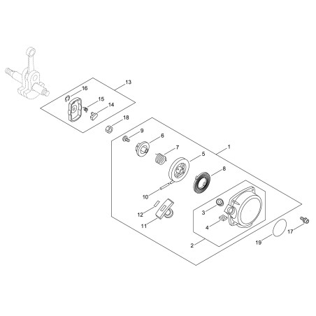 DÉMARREUR COMPL. SRM300ES/PPT300ES ECRA051001212 ECHO ORIGINAL | NewgardenParts.com