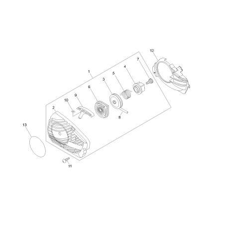 STARTER COMPLETE FOR CS2600/2700/260T ECRA051002421 ORIGINAL ECHO | NewgardenParts.com