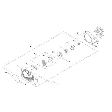 DÉMARREUR COMPLET POUR CS361/362WES ECRA051003010 ECHO ORIGINAL | NewgardenParts.com