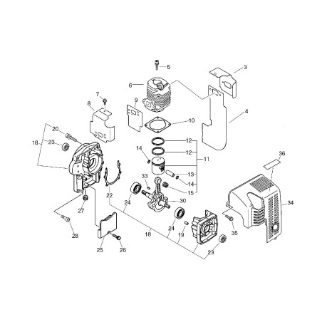 CILINDRO *T.I.04-251/T.I.06-326 ECRA130000111 ORIGINAL ECHO | NewgardenParts.com