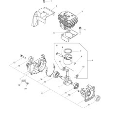 CILINDRO PARA PB250/ES250 ECRA130001020 ORIGINAL ECHO | NewgardenParts.com