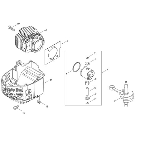 CILINDRO PARA HCR165ES/DH232ST/DH185ST ECRA130001960 ORIGINAL ECHO | NewgardenParts.com