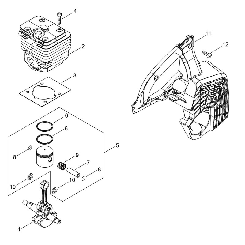 CYLINDRE ECHO ORIGINAL POUR PB2620/EB262 ECRA130002370