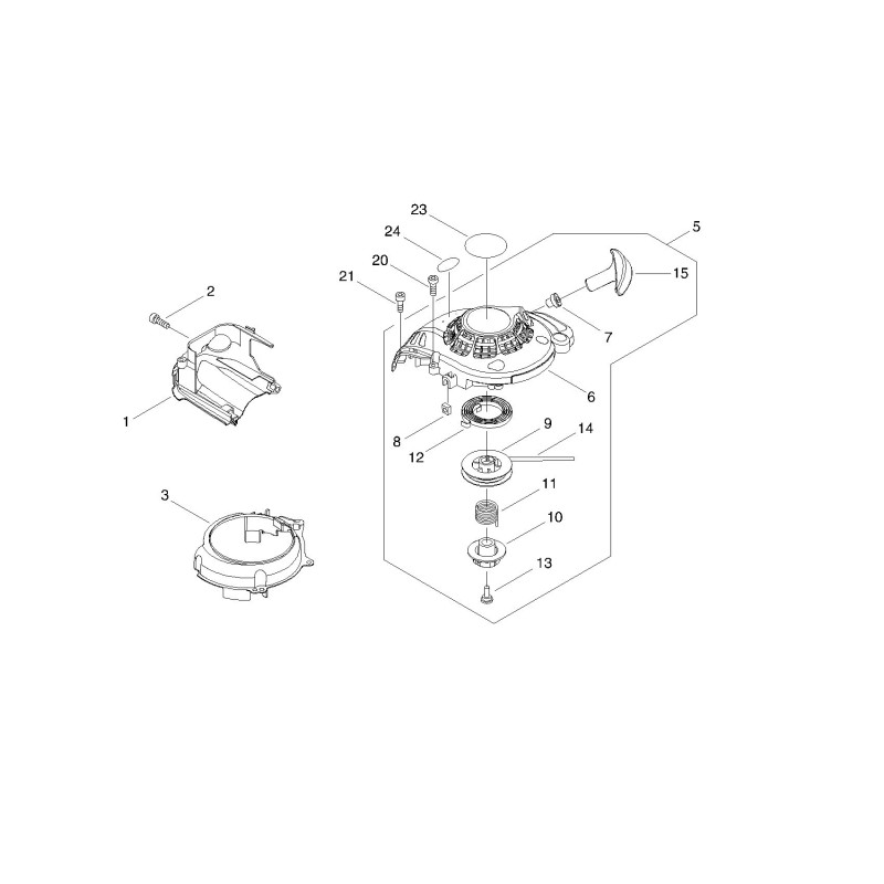 CUBIERTA ORIGINAL DEL VENTILADOR ECHO ECRA172002610