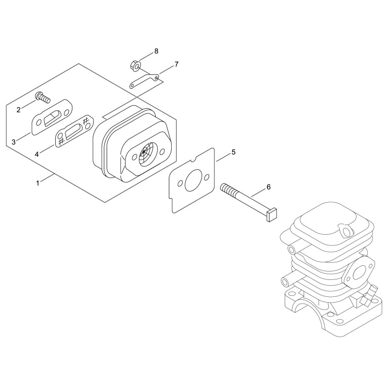 MARMITTA ECRA300001791 ORIGINALE ECHO