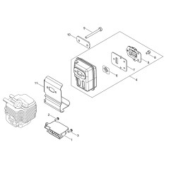 Cache-pot d'échappement d'origine Echo ECRA320000480 | NewgardenParts.com