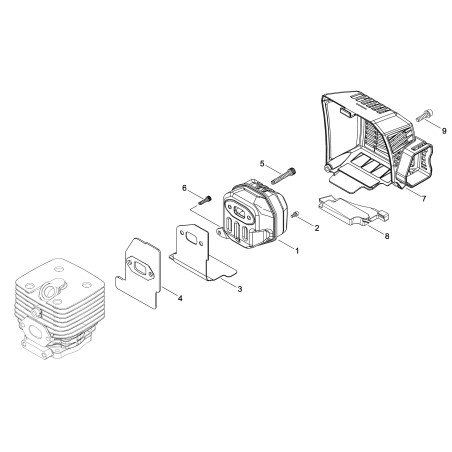 Schalldämpferabdeckung - Schwarz - ECRA320001000 Original Echo | NewgardenParts.com