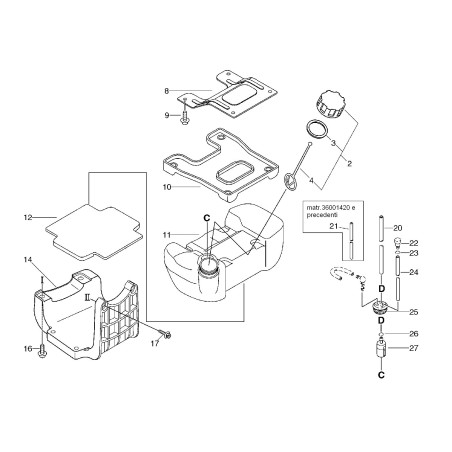 ORIGINAL ECHO MIXTURE TANK ECRA350000131 | NewgardenParts.com