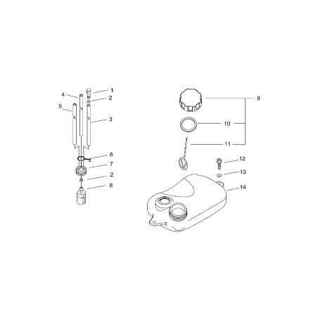 ORIGINAL ECHO ECRA350000470 MIXTURE TANK | NewgardenParts.com