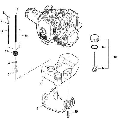 ORIGINAL ECHO ECRA350000900 MIXTURE TANK | NewgardenParts.com
