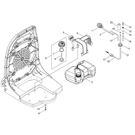 ORIGINAL ECHO ECRA350000980 MIXTURE TANK | NewgardenParts.com
