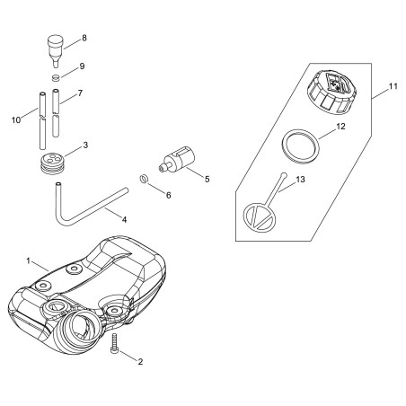ORIGINAL ECHO ECRA350002270 MIXTURE TANK | NewgardenParts.com